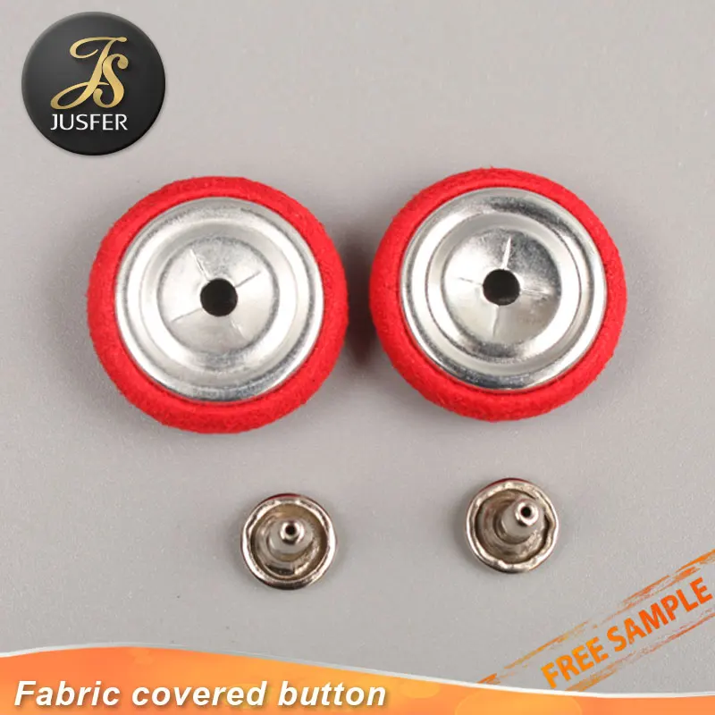 New custom shoe decoration accessories with rivet fabric cover button flat back