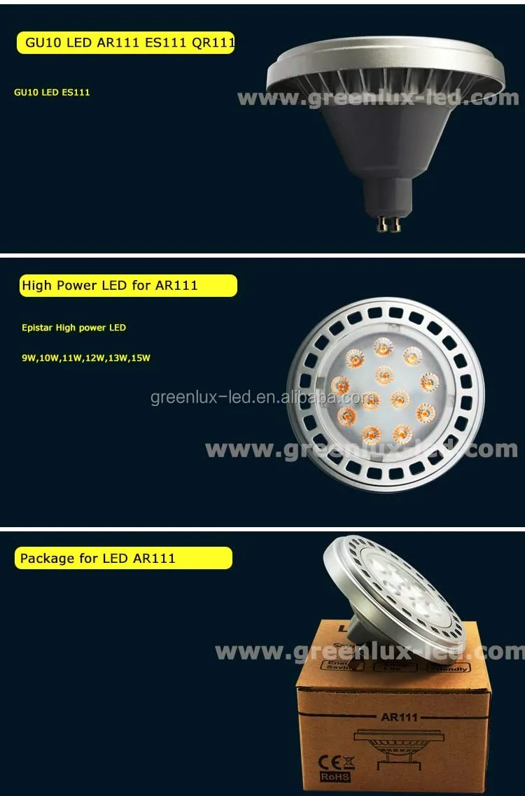 Controlled the white light 2700 k / 3000 k g53 ar111 light bulb