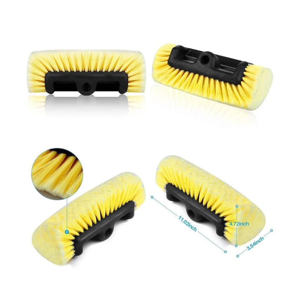 12inch Quad Car Wash Brush Head Super Soft Heavy Duty Bristle Clean Truck SUV