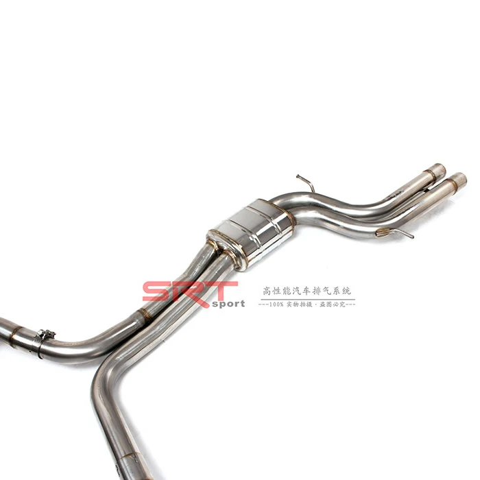 Stainless Steel Pipes for Audi RS5 Exhaust Pipe catback with quad double tip