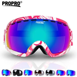 Wholesale propro snow goggles anti fog dual lenses ski goggles adult sports goggles
