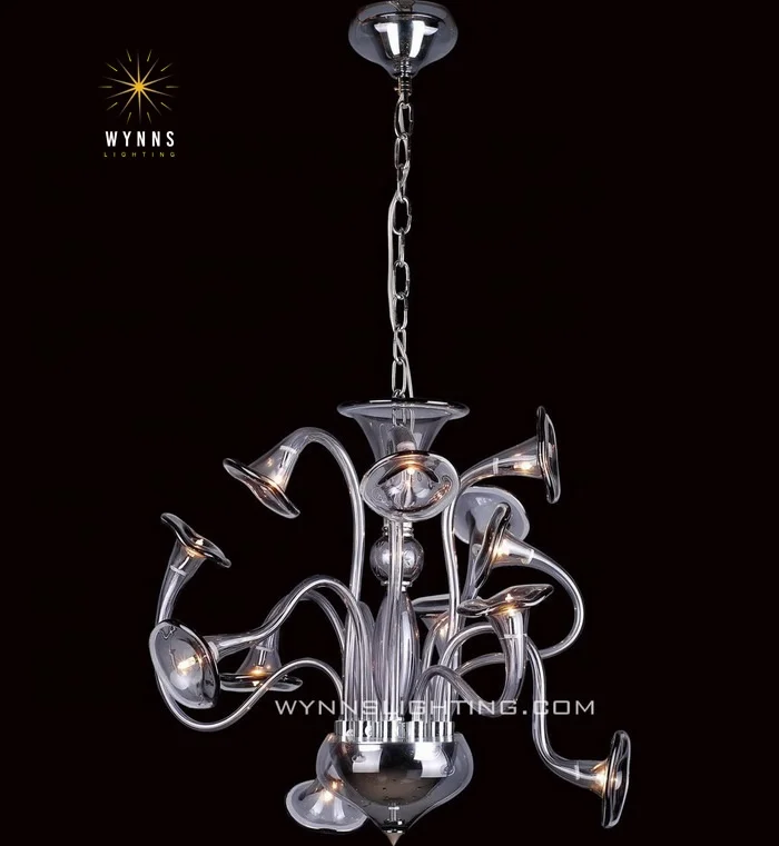 Purple glass Murano chandelier lighting luxury fancy art decorative glass pendant lamp European classic LED suspension lighting