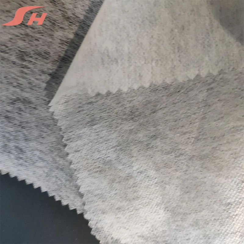 
Single/double dot 100% polyester adhesive nonwoven fusing interlining fabric 