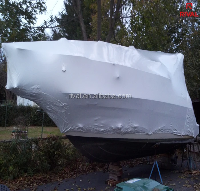 White color 12 months UV ldpe UV shrink wrap film for boats, cars, scaffold and aircraft