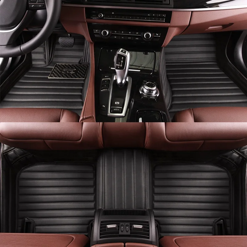 3D 5D 7D Leather Car Mat Carpet for Opel Astra Mercedes Skoda Octavia with logo