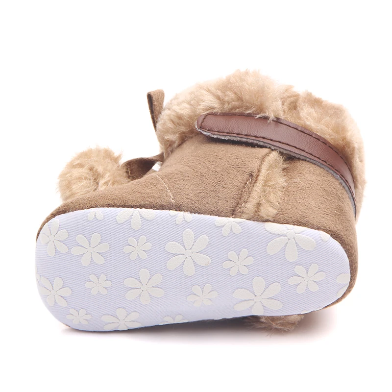 
Plush Ball Design Warm Baby Shoes Winter Baby Boots For Newborn First Walker 