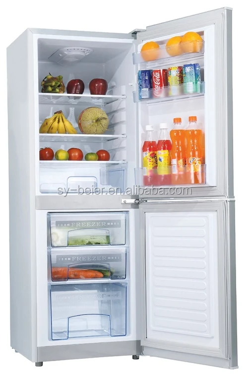 DC compressor refrigerator 158L top fridge and bottom freezer 12v 24v dc refrigerator dc fridge freezer