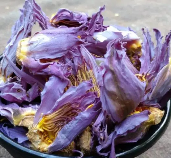 500g China online supply Genuine premium pure dried blue lotus flowers petals cuts and stigma broken parts