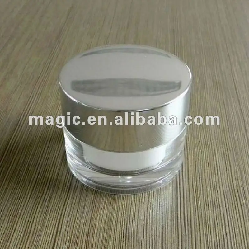 15g 30g 50g Double Wall Luxury  Plastic Container Cosmetic Cream Jar