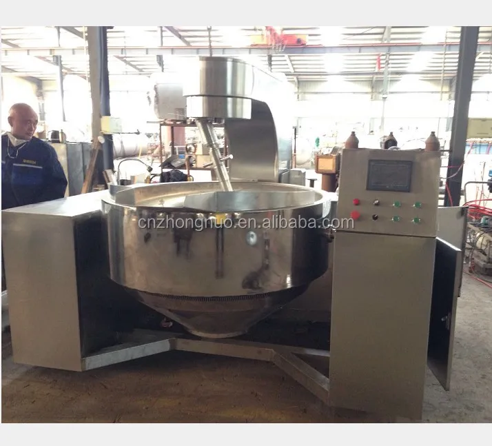 High quality electromagnetic heating planetary stir frying pan/wok/pot automatic PLC planetary jacket kettle with mixer
