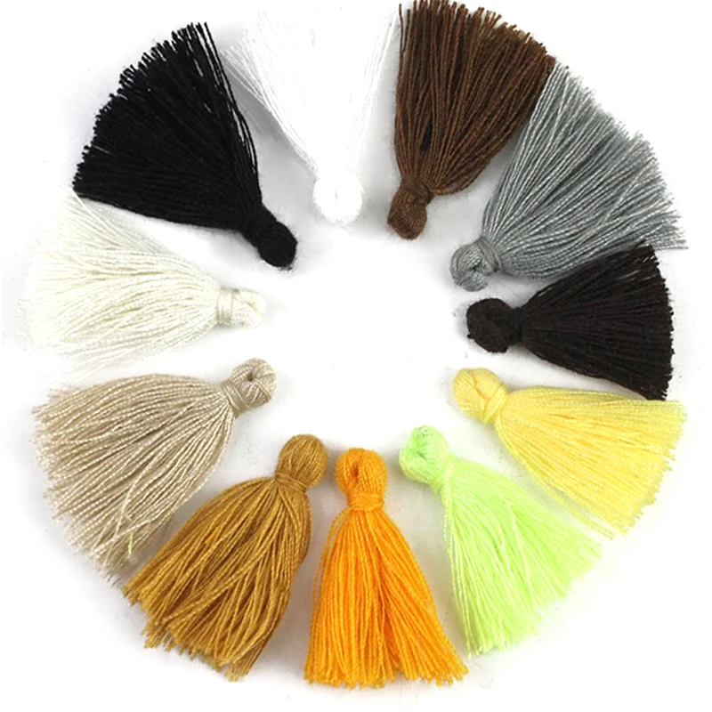 Hot Sale Wholesale New Cheap Colorful Small Curtain Cotton Tassel for Curtain for Bag