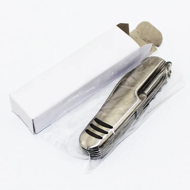 Stainless Steel Survival pocket Knife Multi 9 Tools Folding Army Knife
