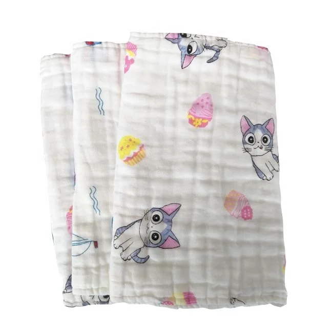 washable soft baby Cotton muslin diapers