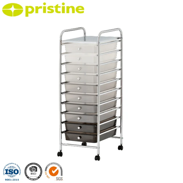home Amazon eBay household storage MIT wholesale Taiwan furniture Manufacturer 10 plastic storage trolley drawer