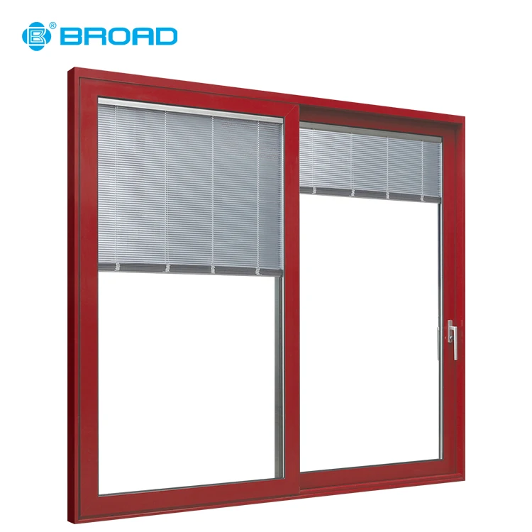 High quality wood clad lift sliding window with manual shutter