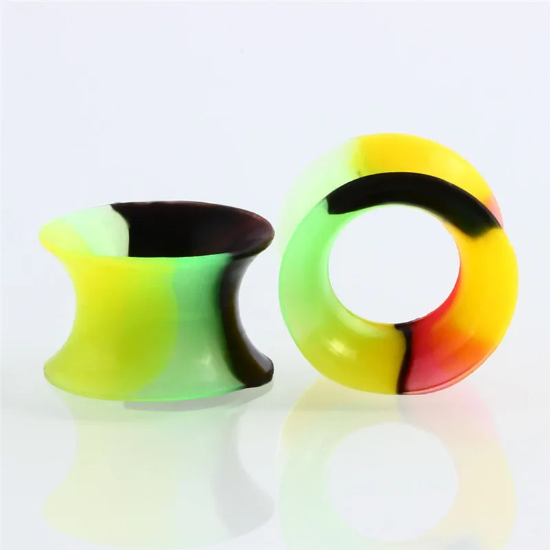 
mix 11 color soft silicone ear tunnels gauge ear plugs set Wholesale 