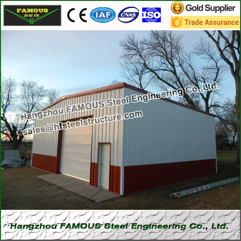 20m length 12m width 4.5m height steel garage for barn store