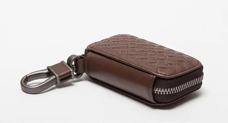 Latest woven design car key case holder for car key with car logo