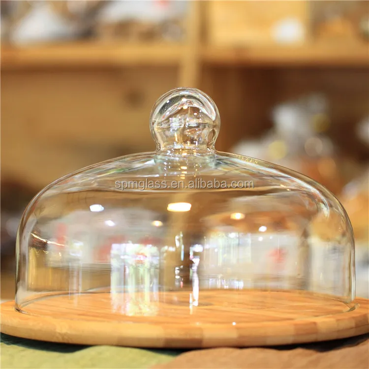 glass dome cover as glass cake cover popular used with glass cover