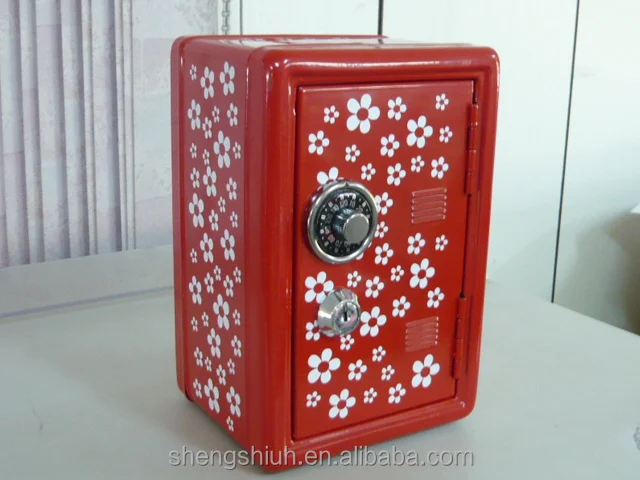 mini safe for kids two key safe coin box piggy bank saving bank