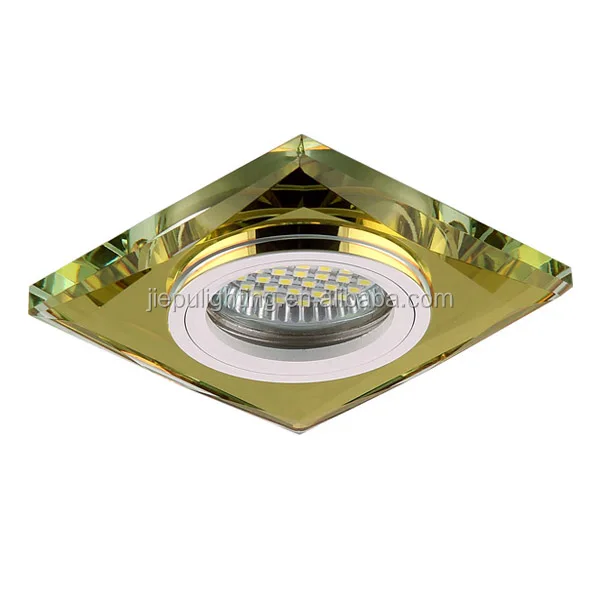 Crystal flat spotlight indoor lighting square ceiling light downlight colourful led MR16 GU5.3 house decoration side lighting