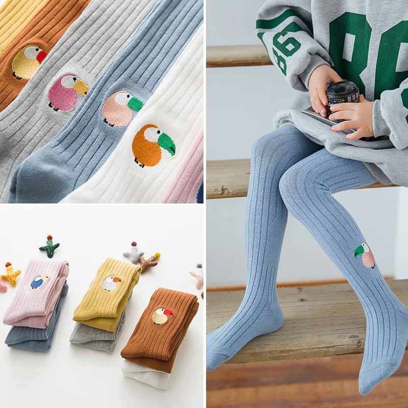
New fashion knitting cotton baby leggings pantyhose animal emboridery kids tights 