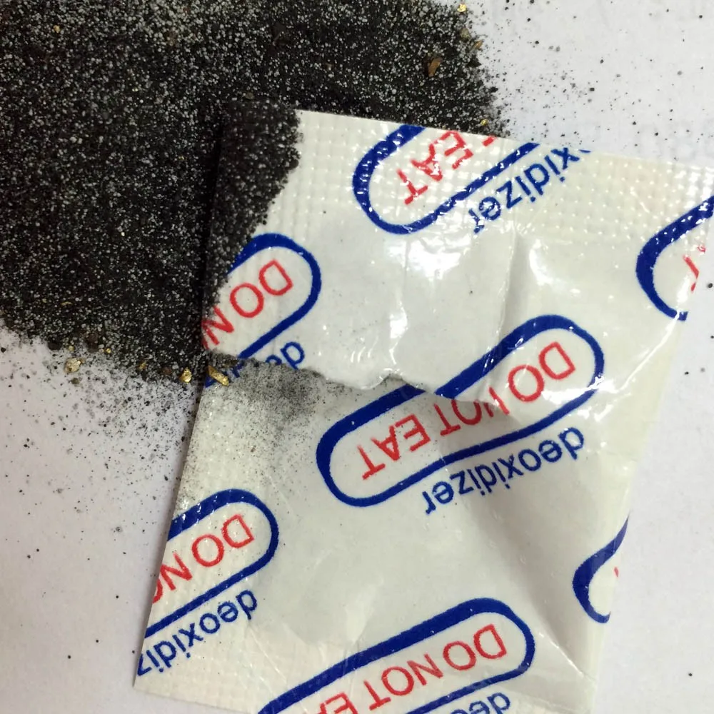 Пищевой сорт, используемый в обычных упаковочных пищевых продуктах от 15 до 100 куб. См, кислородный поглотитель