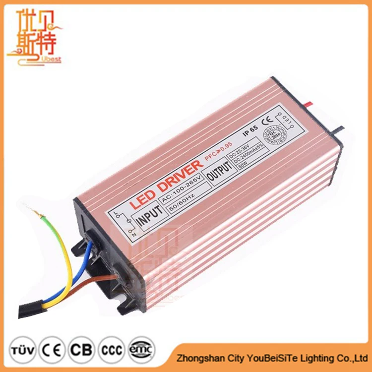100W Constant Current Led Driver 3000MA, SMD IC waterproof electronic led driver