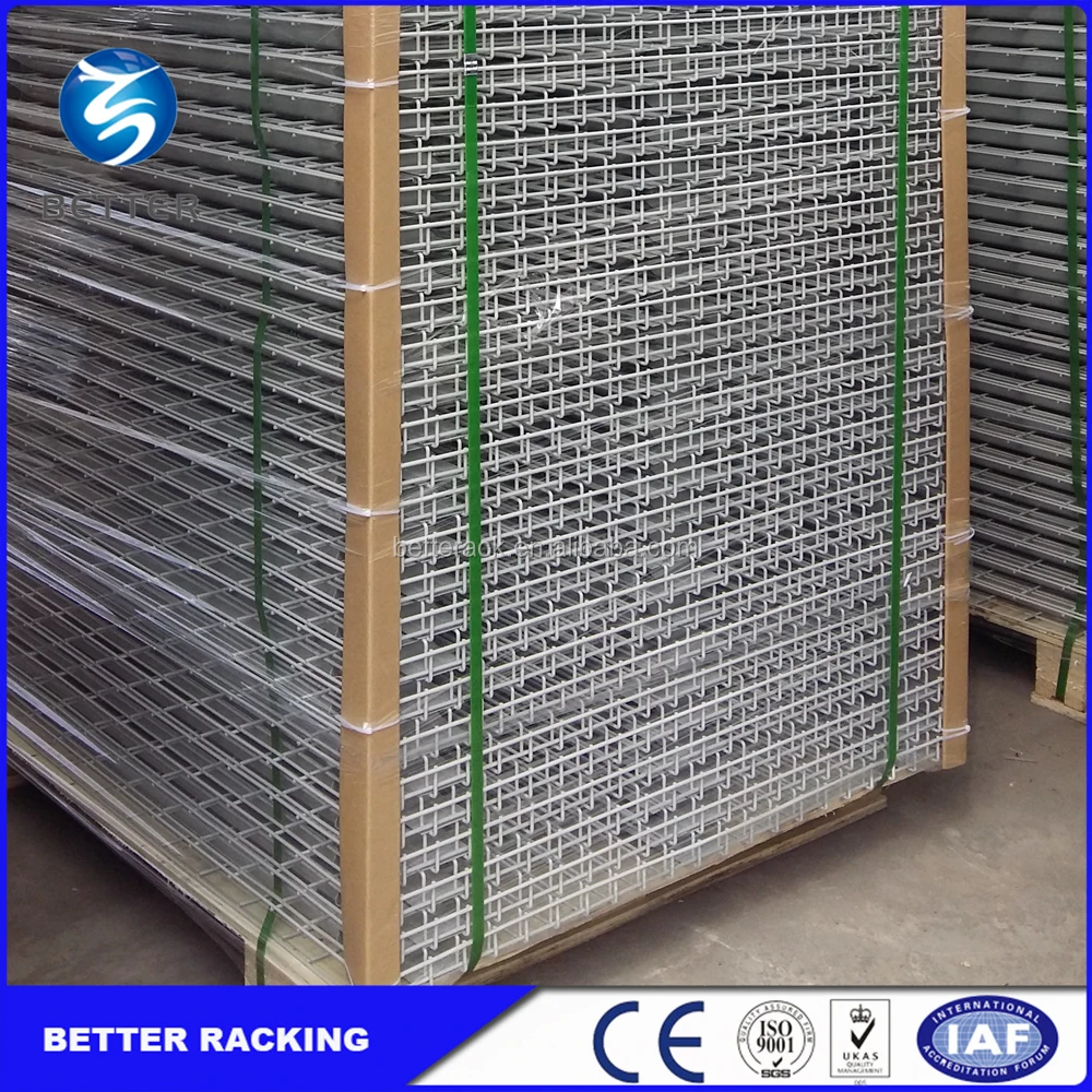 Galvanized or poweder coating wire mesh decking for pallet racking