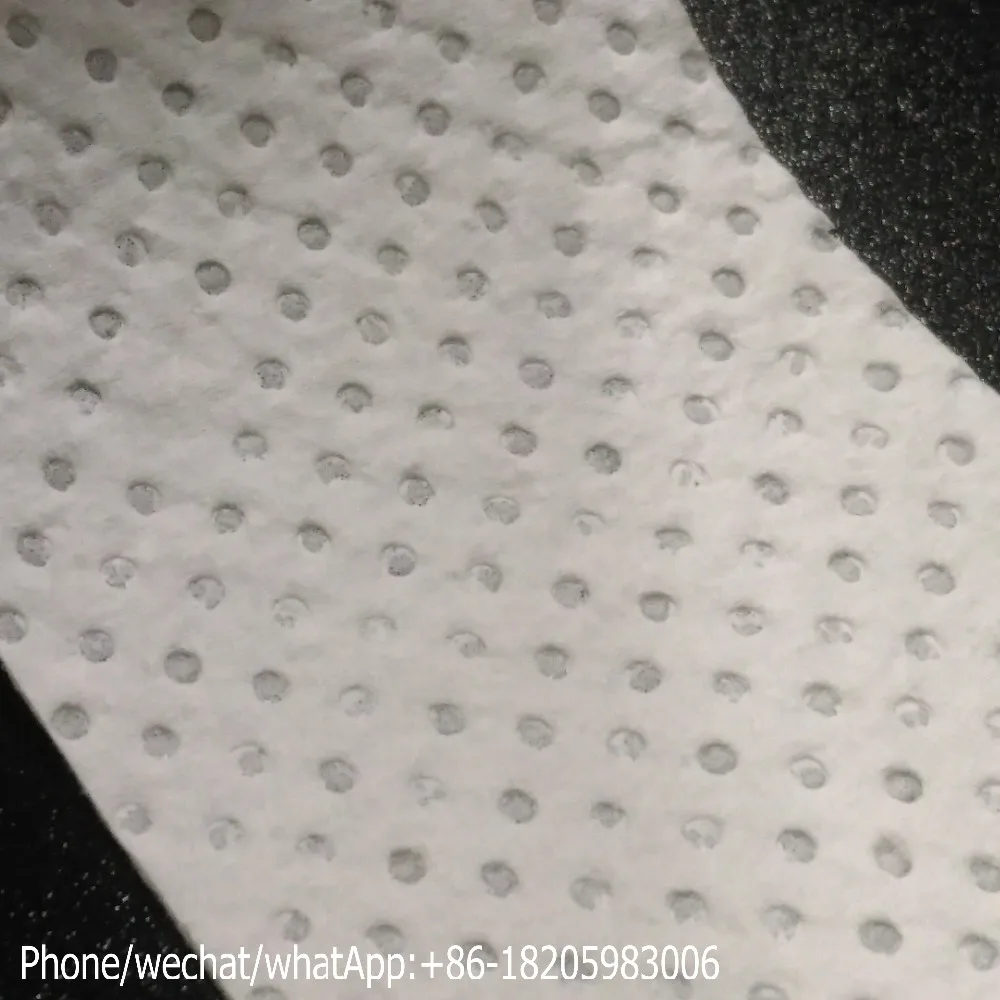 Super absorbent polymer paper roll for sanitary napkin core