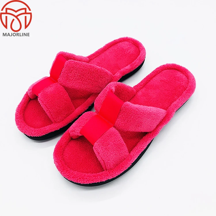 
welcome winter indoor women slides velour slipper sandals 