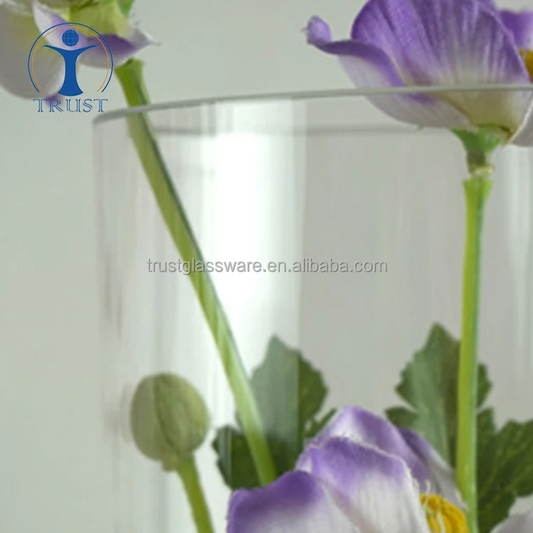 Wholesale High Quality Factory Home Wedding Decoration Classic fancy cylinder glass cylinder vase