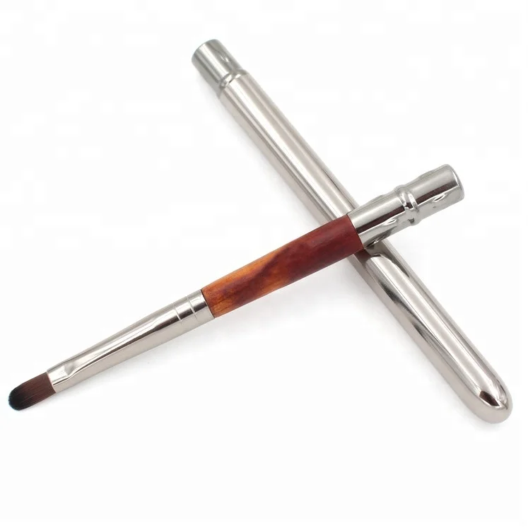Vanson Makeup Tool High Quality Taklon Hair Portable Retractable Lip Lipstick Lipgloss Brush With Cap