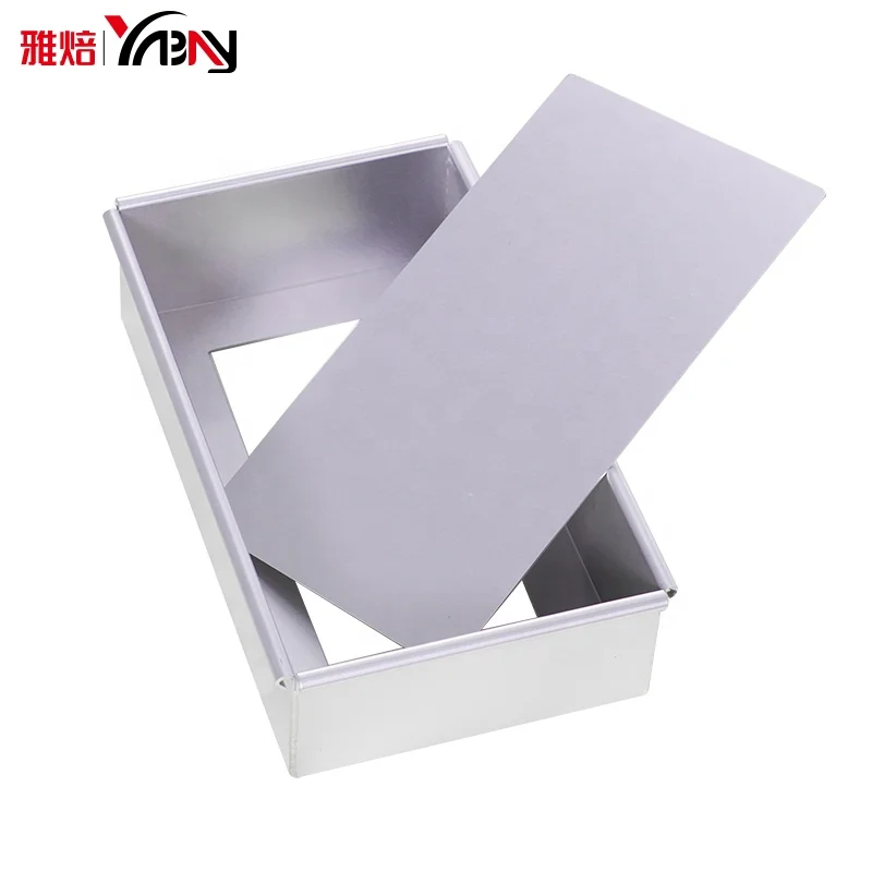 New arrival Removable Bottom 3D removable non-stick rectangle aluminum chiffon cake mold