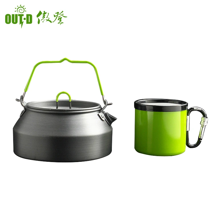 Aluminium alloy mini outdoor travel cooking black hot water kettle teapot