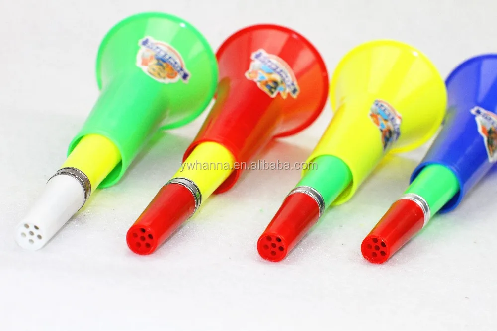 new business ideas 14 inch plastic ball games fan air horn/trumpet for loud speaking