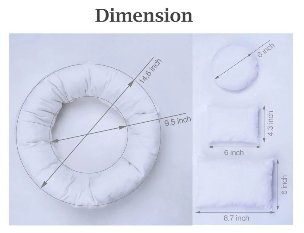 baby photography round pillow, newborn baby take picture pillow in the baskest