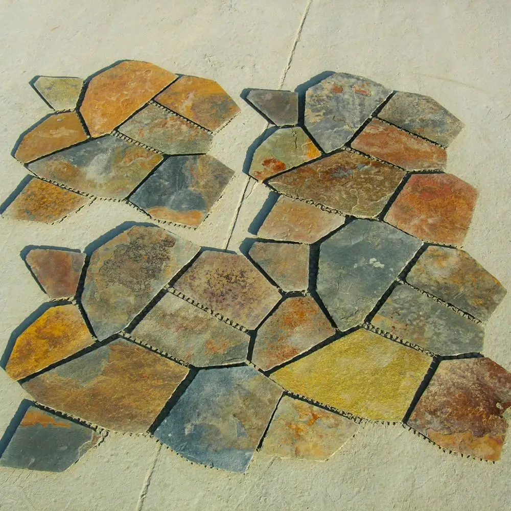 
Rust Slate covering Flooring flagstone Natural Stone Tiles FM-GB20 