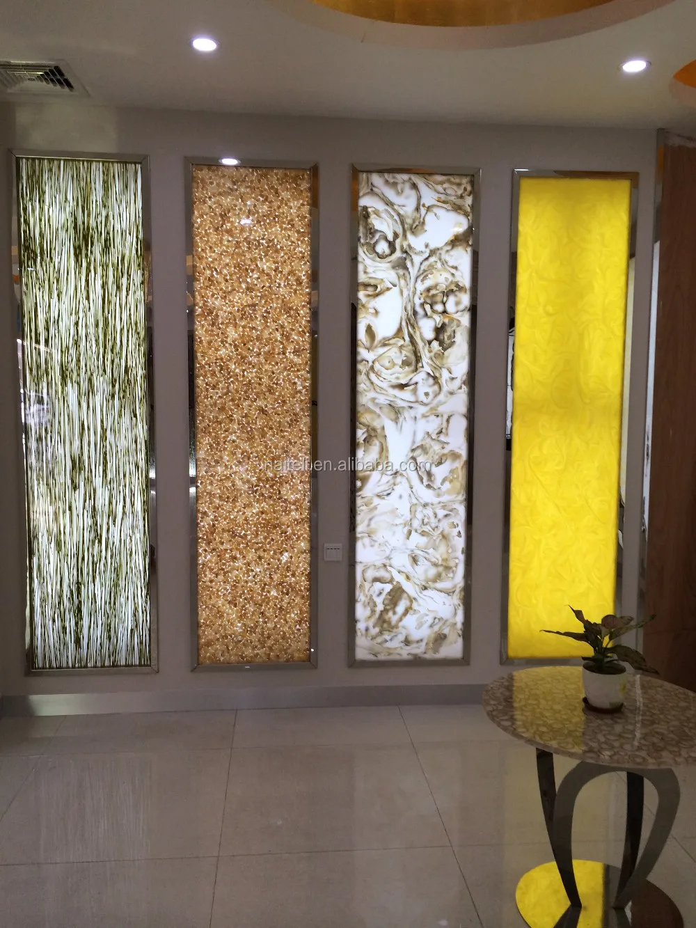 Interior feature wall artificial marble antique blue stone wall panel