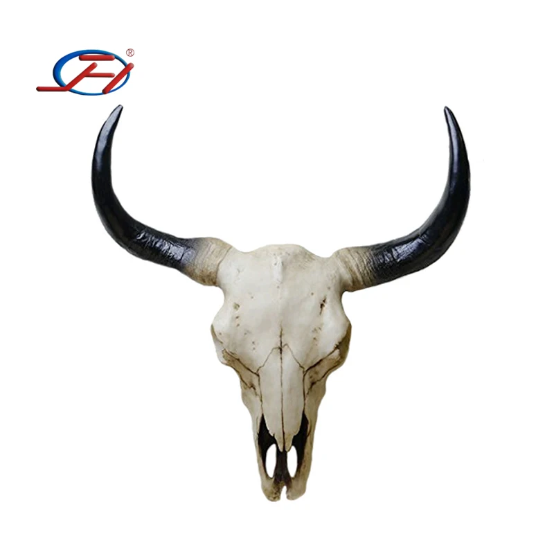 
Wholesale Head Wall Decoration Statues Resin Cow Skull  (60698599960)