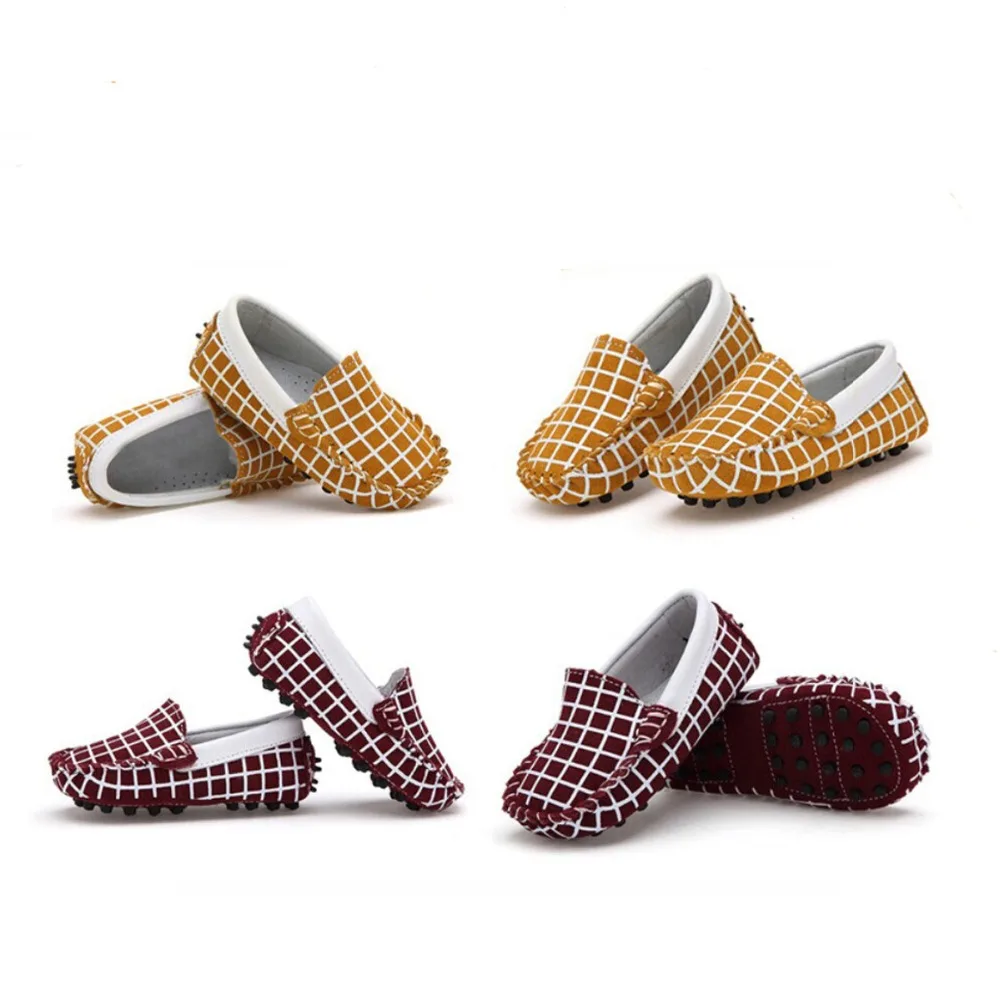 Baby Mocassins Shoes European Style Rubber Sole Boat Shape Buster Brown Baby Walking Shoes Wholesale