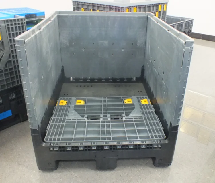 Складная пластиковая коробка для поддонов/большая коробка, пластиковый контейнер/кубическая кислота