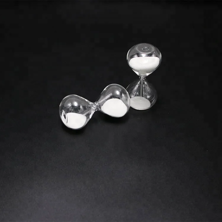 Mini 1 minute clear white sand timing glass hourglass