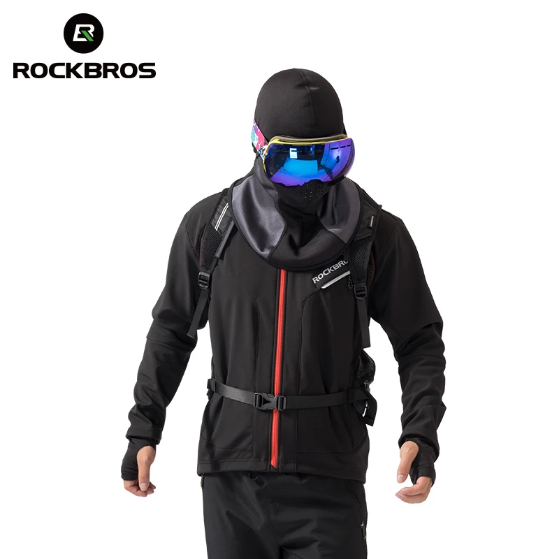 ROCKBROS Long sleeve Cycling Sets Winter Thermal Fleece Jersey  Windproof Reflective Rainproof Riding sportswear cycling jacket