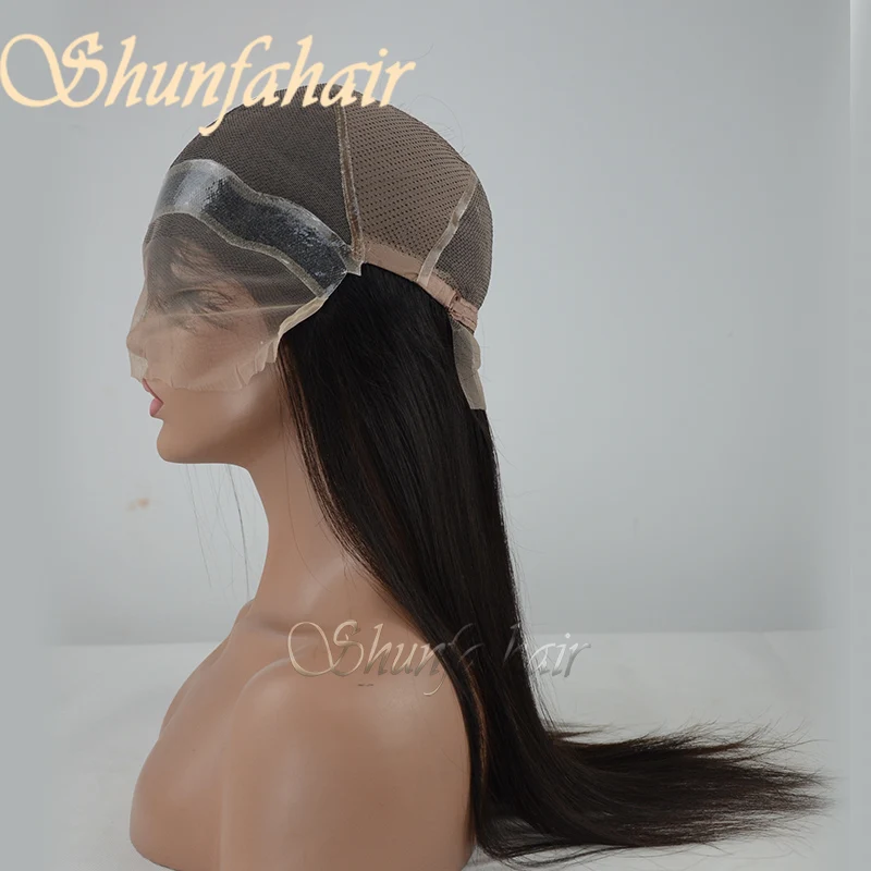 lace wig silicone adhesive , human hair silicone wig , silicone base wig