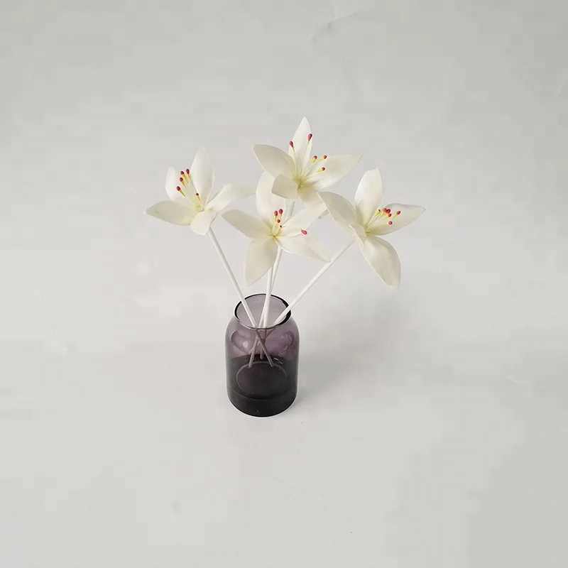 decorative handmade unscente artificial wood sola balsa Flower for fragrance reed diffuser with fiber sticks