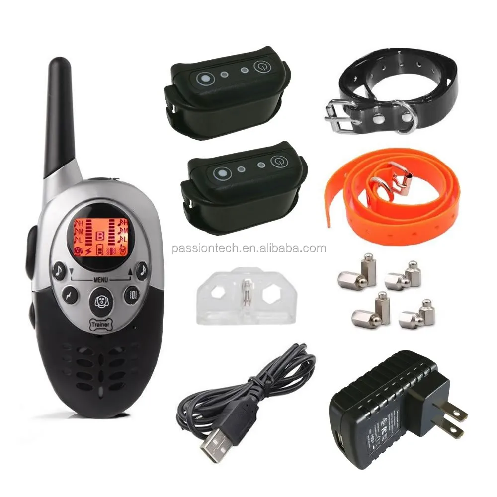 Passiontech P-613b Dog Slave Shock Collar Pet Training Products No Bark Control Collar Eco-friendly Stocked Plastic