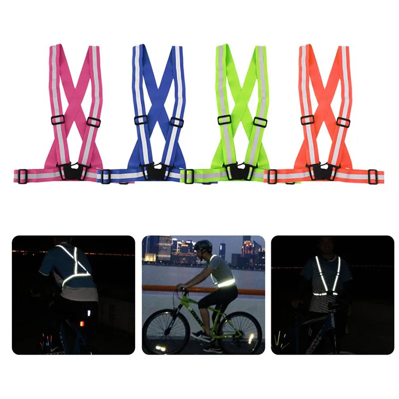 Safe Reflective Elastic Vest Belt Outdoors Night Running Biking Safety Simple Portable Band