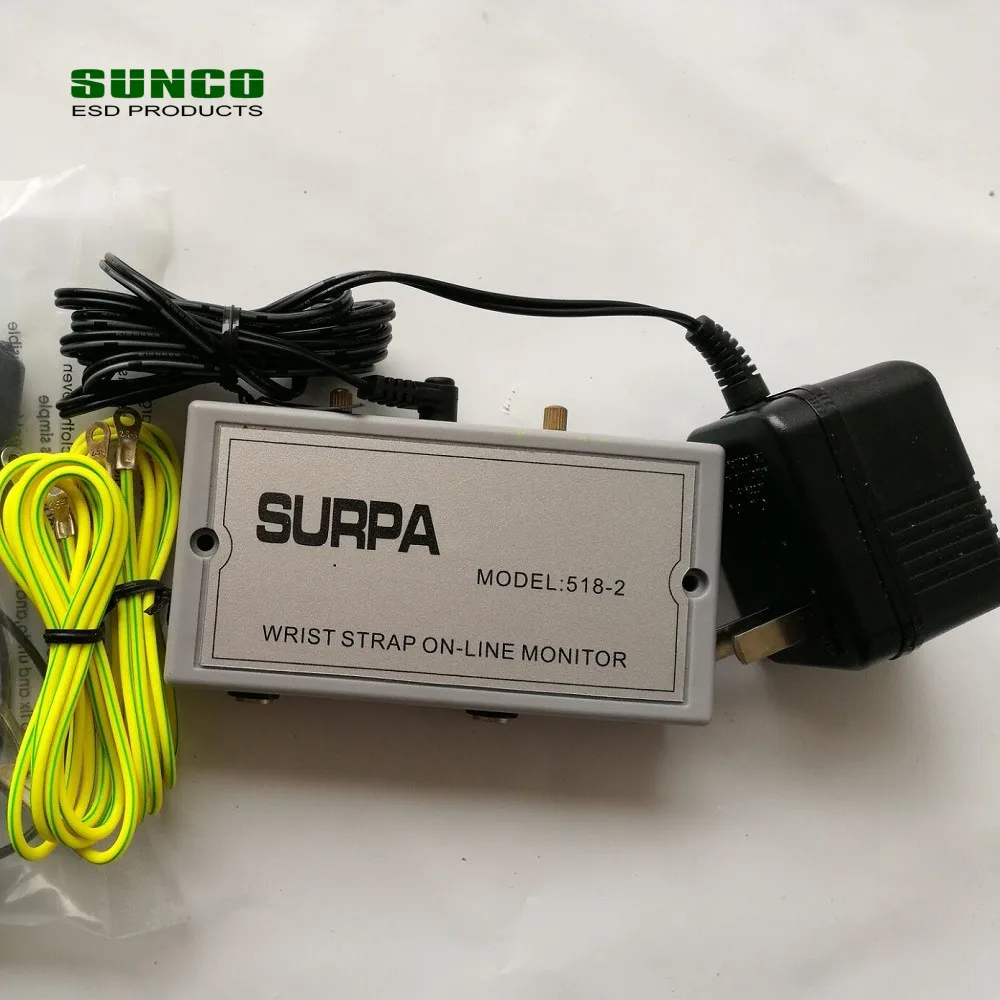 Antistatic wrist strap checker for one and for two available