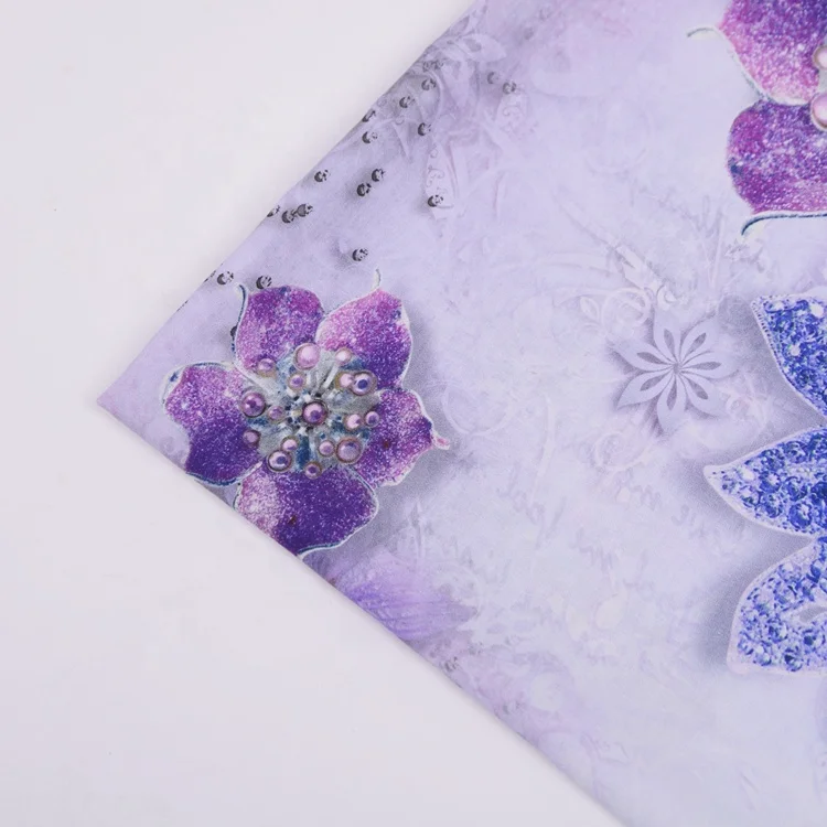 Shaoxing yanhui 130gsm wholesale 100% rayon plain woven floral fabric textiles print